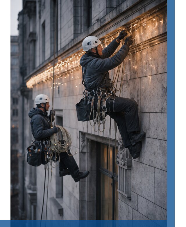 Монтаж новогодней иллюминации в Ангарске от 8733 р. | ВЫСОТНИК-Нгр