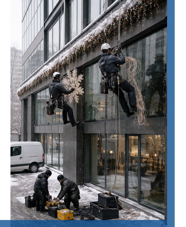 Демонтаж новогоднего оформления в Ангарске от 5651 р. | ВЫСОТНИК-Нгр