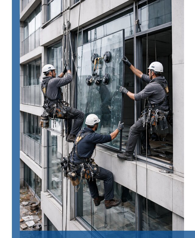 Фасадное остекление и монтаж витражей зданий в Ангарске под ключ
