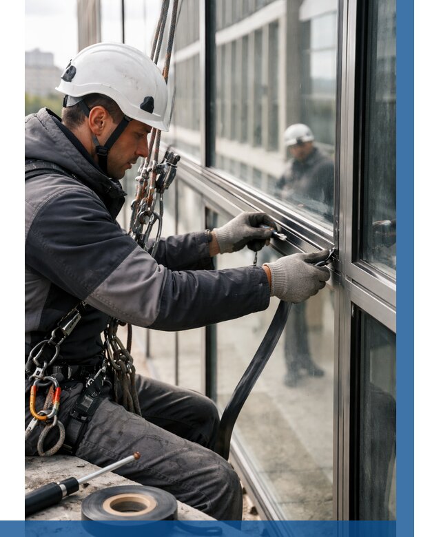 Ремонт витражных конструкций в Ангарске от 3596 р. | ВЫСОТНИК-Нгр