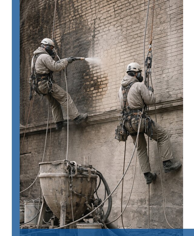 Пескоструйная очистка фасадов в Ангарске профессионально