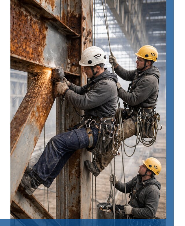 Зачистка металла от ржавчины в Ангарске от 360 р. | ВЫСОТНИК-Нгр