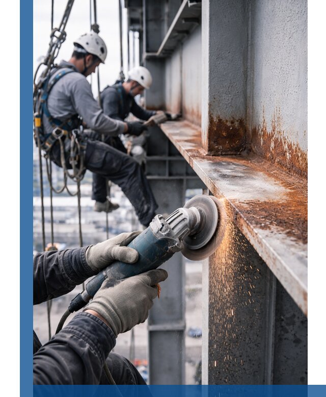 Зачистка металла от ржавчины и подготовка поверхностей в Ангарске