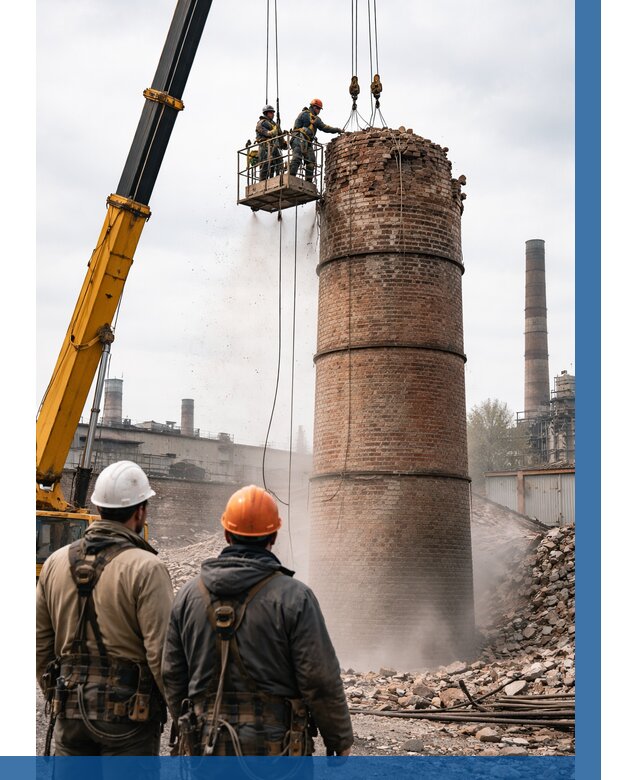 Демонтаж дымовой трубы в Ангарске от 92466 р. | ВЫСОТНИК-Нгр, смета