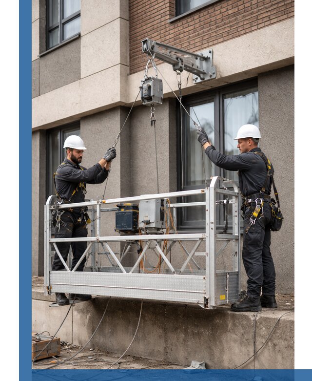 Монтаж и подъем фасадной люльки в Ангарске с гарантией безопасности