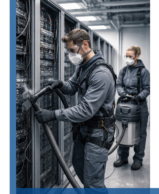 Обеспыливание серверной комнаты в Ангарске, профессиональная очистка