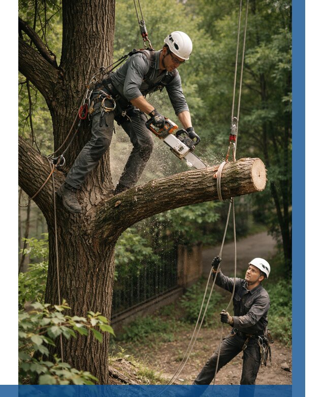 Спил деревьев альпинистами в Ангарске от 8219 р. | ВЫСОТНИК-Нгр