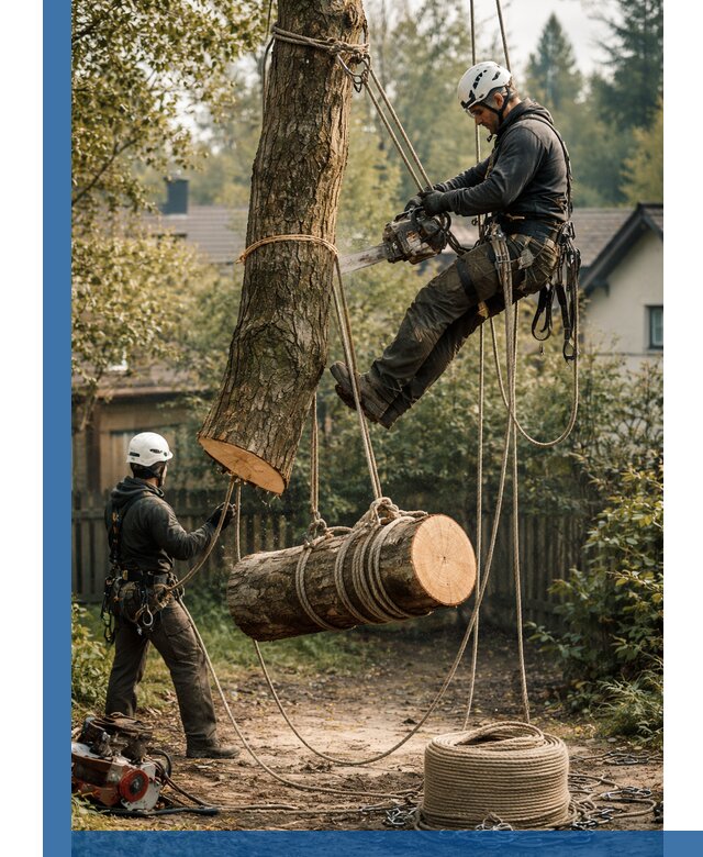 Валка деревьев частями в Ангарске, безопасно и аккуратно