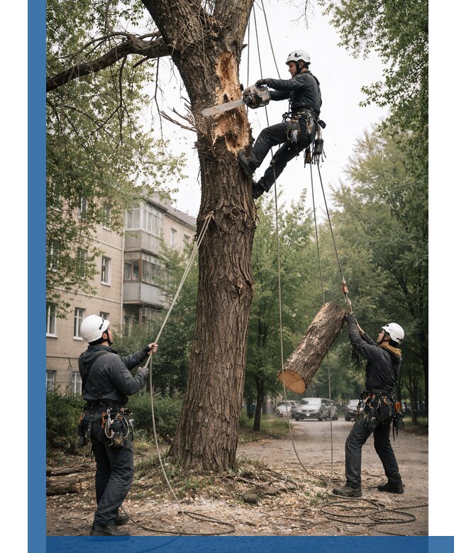 Срочное удаление аварийных деревьев в Ангарске с гарантией безопасности