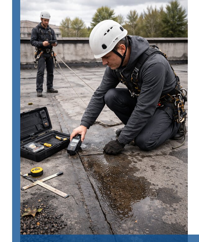 Обследование кровли на протечки и выявление дефектов в Ангарске