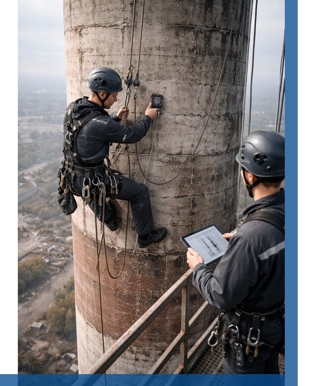 Обследование дымовой трубы в Ангарске от 8219 р. | ВЫСОТНИК-Нгр