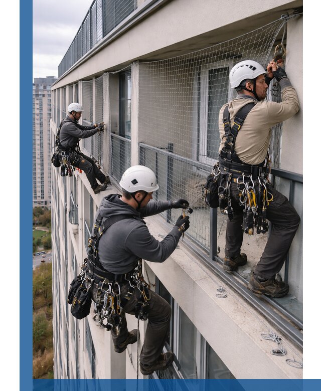 Профессиональный монтаж защитной сетки от птиц в Ангарске